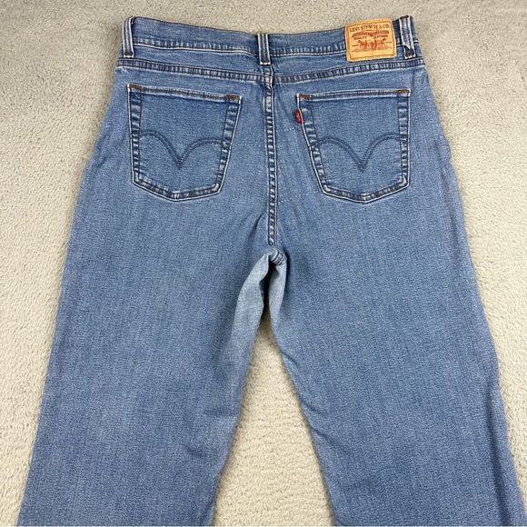 Levis 512 Jeans Womens 14S Blue Perfectly Slimming Straight Denim Stretch Casual - Picture 6 of 16
